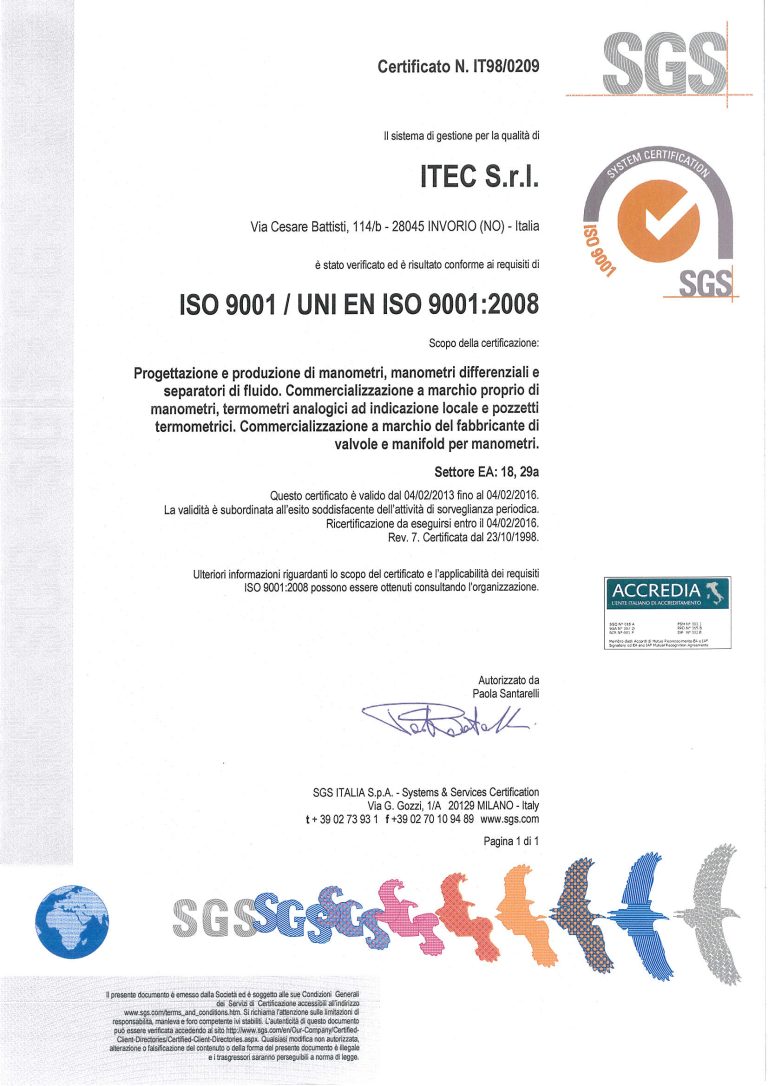 Read more about the article <p style="font-size:12px;">15 November 2015, Sunday</p>ISO 9001 / UNI EN ISO 9001:2008