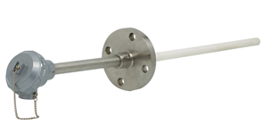 High-temperature Thermocouple assembly, with flanged connection (T303)