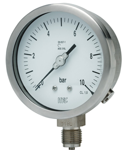 All SS pressure gauge with external zero adjustment (P102)