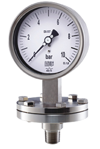 All SS pressure gauge, diaphragm type, low pressure (P604)