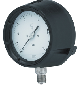 Phenol case solid front pressure gauge, turret design (P204)