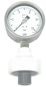 Plastic diaphragm seal gauge, threaded (P705)