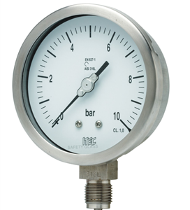 All SS pressure gauge, >100 mm diameter (P101)