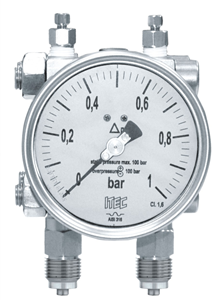 Differential pressure gauge, double diaphragm type (P301)