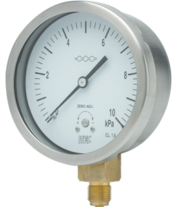 SS case brass pressure gauge, capsule (P603)